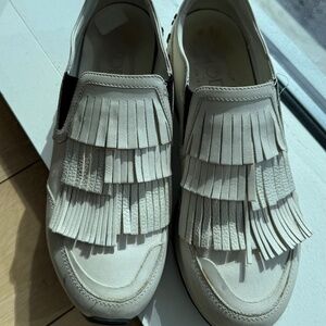 Tod's Sportivo Fringe Sneakers, White, size It 36/ US6